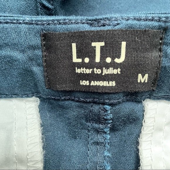 NWT Letter To Juliet LTJ Cotton Nautical Shorts Navy Blue Size Medium NEW Preppy - Picture 6 of 9